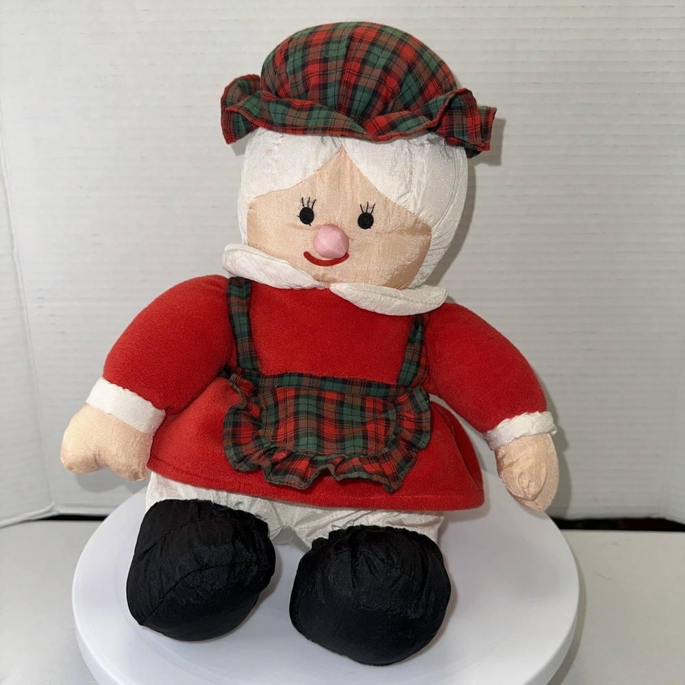 Mrs. Santa Claus plush Vintage Gibson Greetings‎ 1994 parachute 11" Christmas